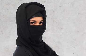 Image showing close up of muslim woman in hijab