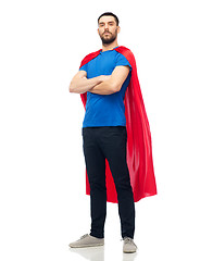 Image showing man in red superhero cape