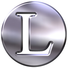 Image showing 3D Silver Letter L