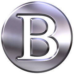 Image showing 3D Silver Letter B