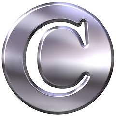 Image showing 3D Silver Letter C