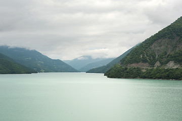 Image showing Zhinvali Reservoir in the mountains