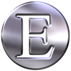 Image showing 3D Silver Letter E