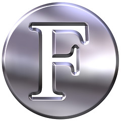 Image showing 3D Silver Letter F