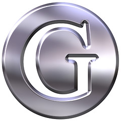 Image showing 3D Silver Letter G