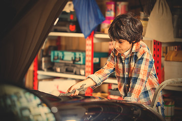 Image showing boy car mechanic