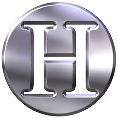 Image showing 3D Silver Letter H