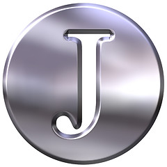 Image showing 3D Silver Letter J