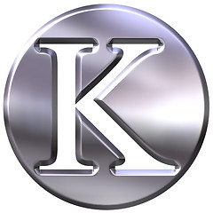 Image showing 3D Silver Letter K