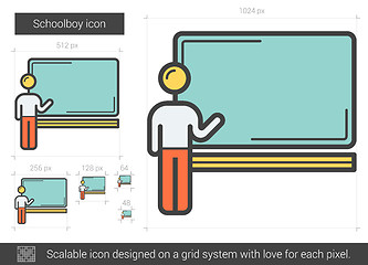 Image showing Schoolboy line icon.