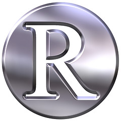 Image showing 3D Silver Letter R