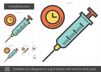 Image showing Anesthesia line icon.