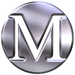 Image showing 3D Silver Letter M