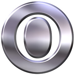 Image showing 3D Silver Letter O