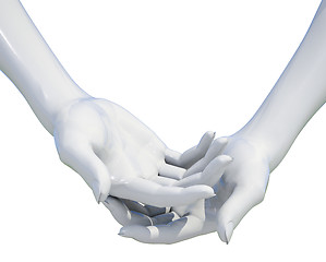 Image showing Woman Hand Holding Isolated