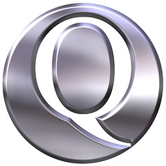 Image showing 3D Silver Letter Q