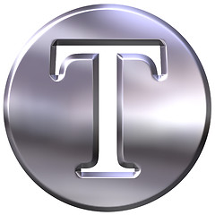 Image showing 3D Silver Letter T