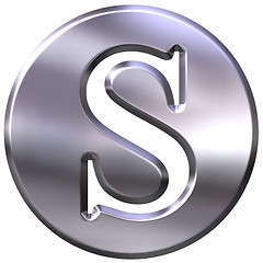 Image showing 3D Silver Letter S