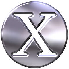 Image showing 3D Silver Letter X