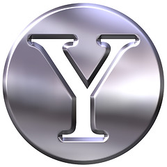 Image showing 3D Silver Letter Y