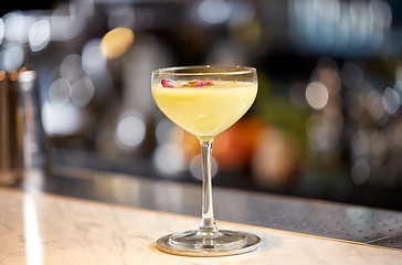 Image showing glass of cocktail at bar or restaurant