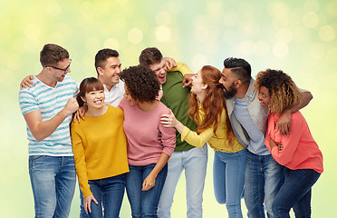 Image showing international group of happy laughing people