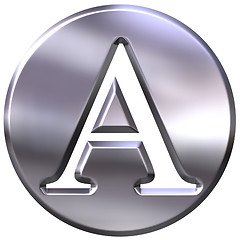 Image showing 3D Silver Letter A