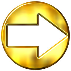 Image showing 3D Golden Framed Arrow