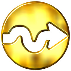 Image showing 3D Golden Framed Arrow