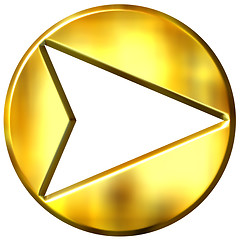 Image showing 3D Golden Framed Arrow