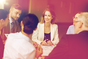 Image showing business team with scheme meeting at office