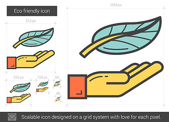 Image showing Eco friendly line icon.