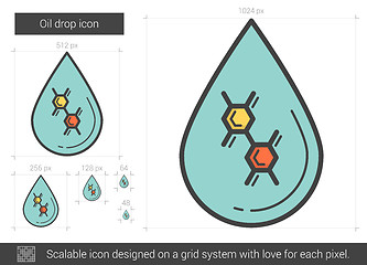 Image showing Oil drop line icon.