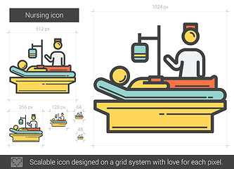 Image showing Nursing line icon.