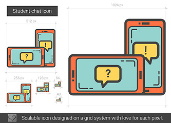 Image showing Student chat line icon.