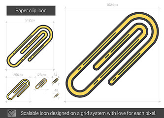 Image showing Paper clip line icon.