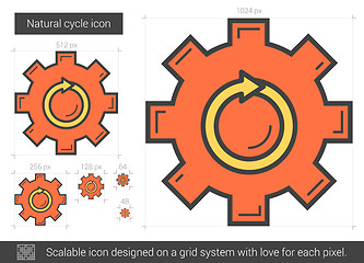 Image showing Natural cycle line icon.