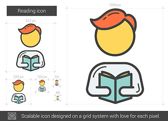 Image showing Reading line icon.
