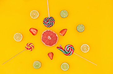 Image showing The colorful candies background