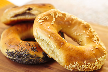 Image showing Fresh bagels