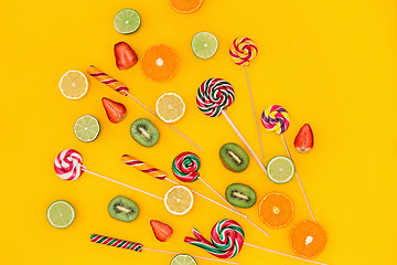 Image showing The colorful candies background