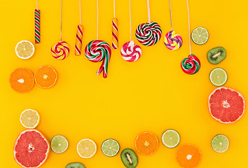 Image showing The colorful candies background