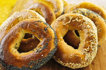 Image showing Fresh bagels