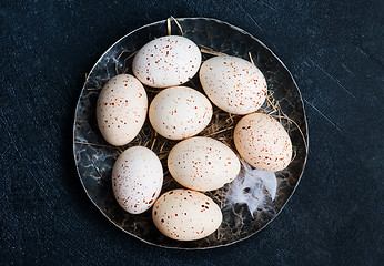 Image showing raw chicken eggs
