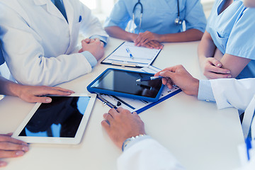 Image showing group of doctors meeting at hospital office