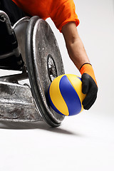 Image showing Handball in a wheelchair
