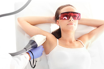 Image showing Smooth skin under the arms. The treatment of laser hair removalLaser hair removal.