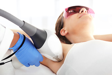 Image showing Smooth skin under the arms. The treatment of laser hair removalLaser hair removal.