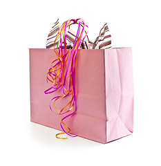 Image showing Pink shopping bag