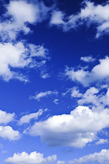 Image showing Blue sky with white clouds